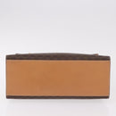 CELINE Macadam Canvas Hand Bag PVC Leather Brown Gold Auth bs35662-5
