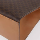 CELINE Macadam Canvas Hand Bag PVC Leather Brown Gold Auth bs35662-17