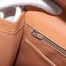 CELINE Macadam Canvas Hand Bag PVC Leather Brown Gold Auth bs35662-22