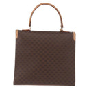CELINE Macadam Canvas Hand Bag PVC Leather Brown Gold Auth bs35662-2