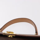CELINE Macadam Canvas Hand Bag PVC Leather Brown Gold Auth bs35662-14
