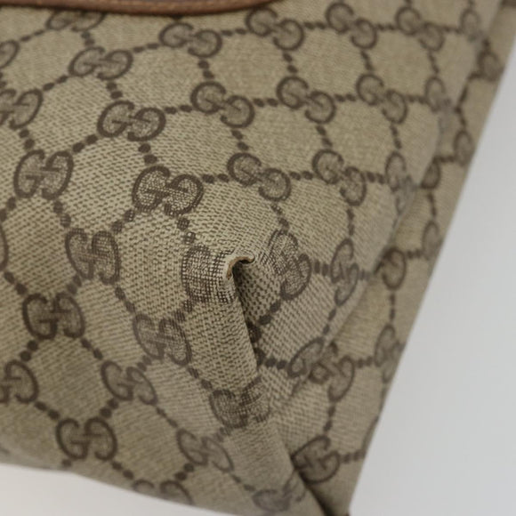 GUCCI GG Supreme Web Sherry Line Tote Bag PVC Beige 39 02 003 Auth bs35666