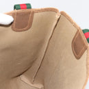 GUCCI GG Supreme Web Sherry Line Tote Bag PVC Beige 39 02 003 Auth bs35666-19