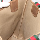 GUCCI GG Supreme Web Sherry Line Tote Bag PVC Beige 39 02 003 Auth bs35666-20