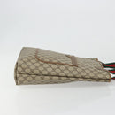 GUCCI GG Supreme Web Sherry Line Tote Bag PVC Beige 39 02 003 Auth bs35666-3