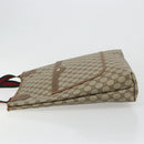 GUCCI GG Supreme Web Sherry Line Tote Bag PVC Beige 39 02 003 Auth bs35666-4