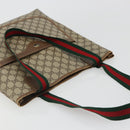 GUCCI GG Supreme Web Sherry Line Tote Bag PVC Beige 39 02 003 Auth bs35666-6