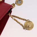Gianni Versace Hand Bag Leather 2way Red Gold Auth bs35668-16
