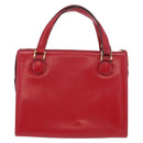 Gianni Versace Hand Bag Leather 2way Red Gold Auth bs35668-3