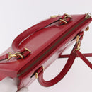 Gianni Versace Hand Bag Leather 2way Red Gold Auth bs35668-6
