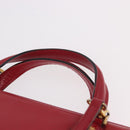 Gianni Versace Hand Bag Leather 2way Red Gold Auth bs35668-8