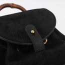 GUCCI Bamboo Backpack Suede Black Gold 003 1705 0030 Auth bs35670A-21
