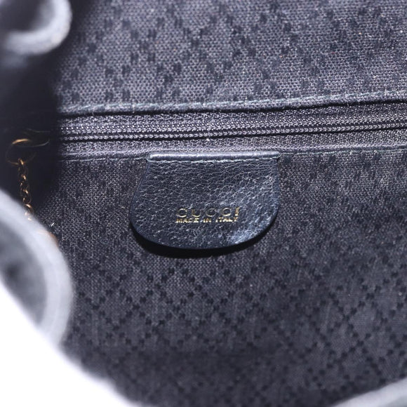 GUCCI Bamboo Backpack Suede Black Gold 003 1705 0030 Auth bs35670A