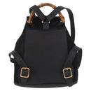 GUCCI Bamboo Backpack Suede Black Gold 003 1705 0030 Auth bs35670A-2
