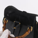 GUCCI Bamboo Backpack Suede Black Gold 003 1705 0030 Auth bs35670A-6