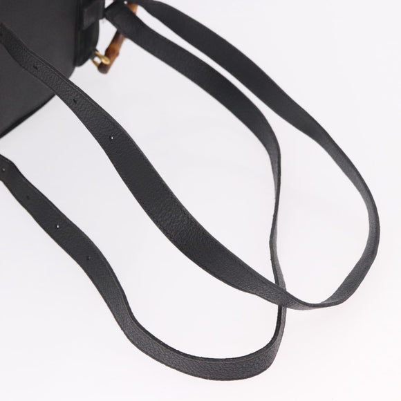 GUCCI Bamboo Backpack Suede Black Gold 003 1705 0030 Auth bs35670A
