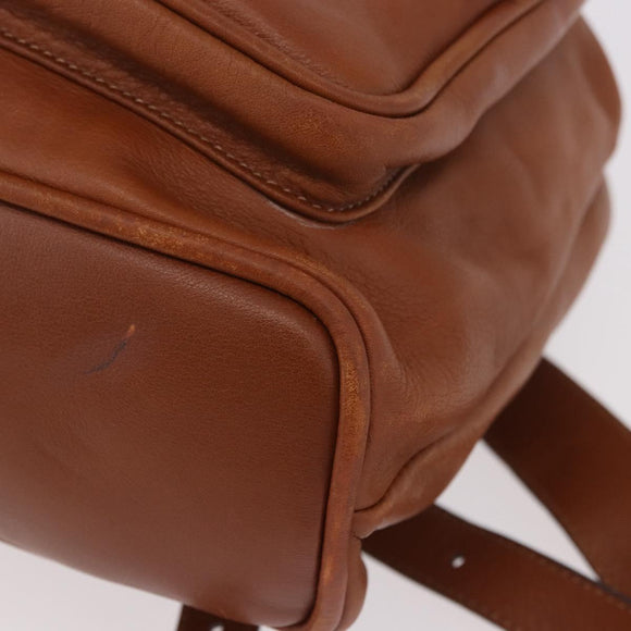 GUCCI Bamboo Backpack Leather Brown Gold 003 58 0016 Auth bs35671