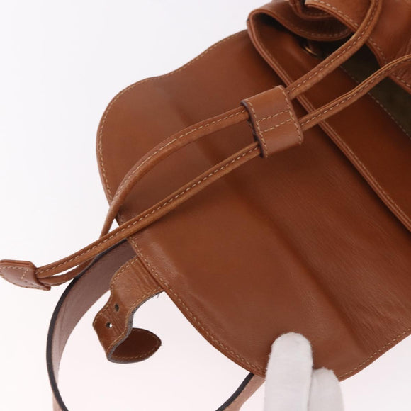 GUCCI Bamboo Backpack Leather Brown Gold 003 58 0016 Auth bs35671