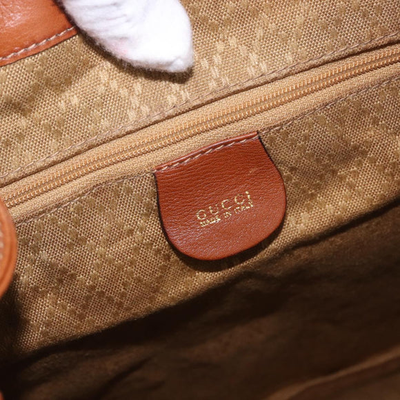 GUCCI Bamboo Backpack Leather Brown Gold 003 58 0016 Auth bs35671