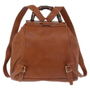 GUCCI Bamboo Backpack Leather Brown Gold 003 58 0016 Auth bs35671-3