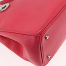 Christian Dior Diorissimo Hand Bag Leather 2way Pink Silver Auth bs35672A-17