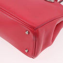 Christian Dior Diorissimo Hand Bag Leather 2way Pink Silver Auth bs35672A-18