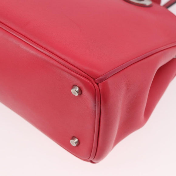 Christian Dior Diorissimo Hand Bag Leather 2way Pink Silver Auth bs35672A