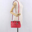 Christian Dior Diorissimo Hand Bag Leather 2way Pink Silver Auth bs35672A-24