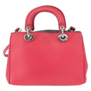 Christian Dior Diorissimo Hand Bag Leather 2way Pink Silver Auth bs35672A-2