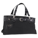 Christian Dior Hand Bag Nylon Black Silver Auth bs35673-1