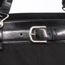 Christian Dior Hand Bag Nylon Black Silver Auth bs35673-10