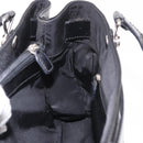 Christian Dior Hand Bag Nylon Black Silver Auth bs35673-19