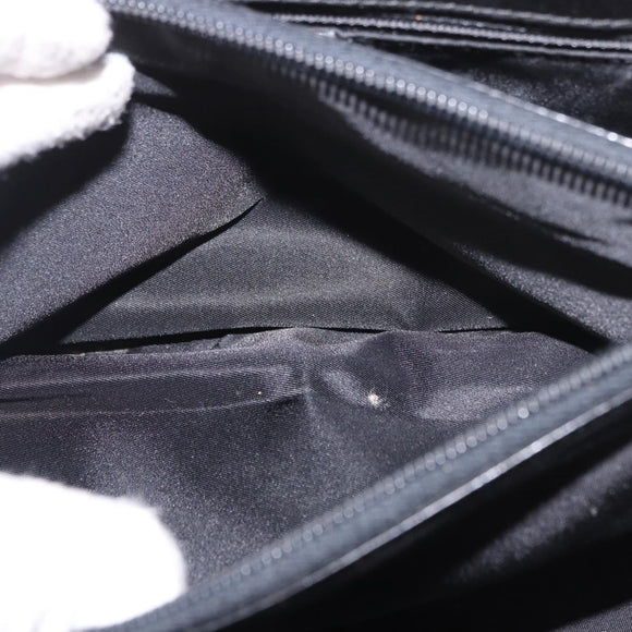 Christian Dior Hand Bag Nylon Black Silver Auth bs35673