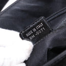Christian Dior Hand Bag Nylon Black Silver Auth bs35673-12