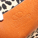 VALENTINO Hand Bag Leather Brown Gold Auth bs35674-17