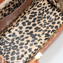 VALENTINO Hand Bag Leather Brown Gold Auth bs35674-11
