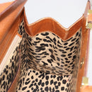 VALENTINO Hand Bag Leather Brown Gold Auth bs35674-18