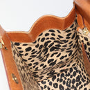 VALENTINO Hand Bag Leather Brown Gold Auth bs35674-19