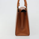 VALENTINO Hand Bag Leather Brown Gold Auth bs35674-3