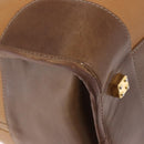 LOEWE Anagram Boston Bag Leather Brown Gold Auth bs35675-15