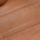 LOEWE Anagram Boston Bag Leather Brown Gold Auth bs35675-12