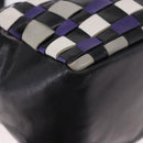 Miu Miu Shoulder Bag Leather Purple Gold Auth bs35677A-9