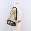 Miu Miu Shoulder Bag Leather Purple Gold Auth bs35677A-21