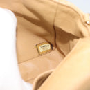 CHANEL Choco Bar Chain Shoulder Bag Lamb Skin Beige Gold CC Auth bs35679-12