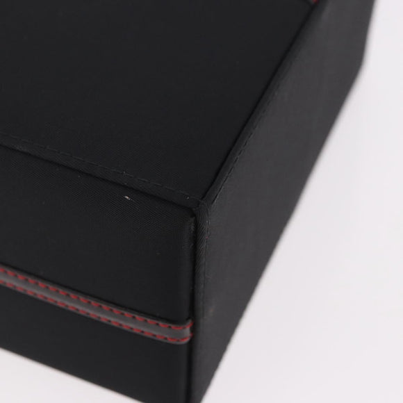 Christian Dior Clutch Bag Nylon Black Silver Auth bs35680