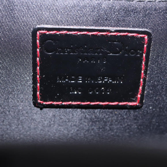 Christian Dior Clutch Bag Nylon Black Silver Auth bs35680