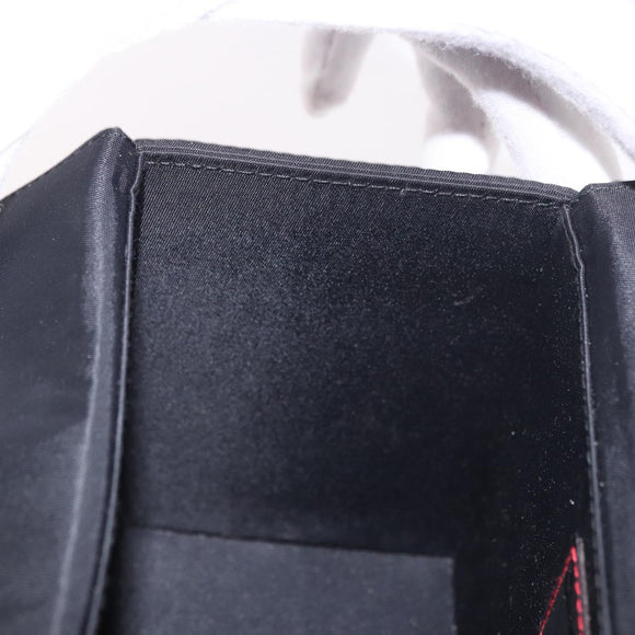 Christian Dior Clutch Bag Nylon Black Silver Auth bs35680