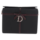 Christian Dior Clutch Bag Nylon Black Silver Auth bs35680-13