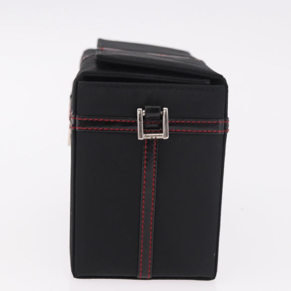 Christian Dior Clutch Bag Nylon Black Silver Auth bs35680
