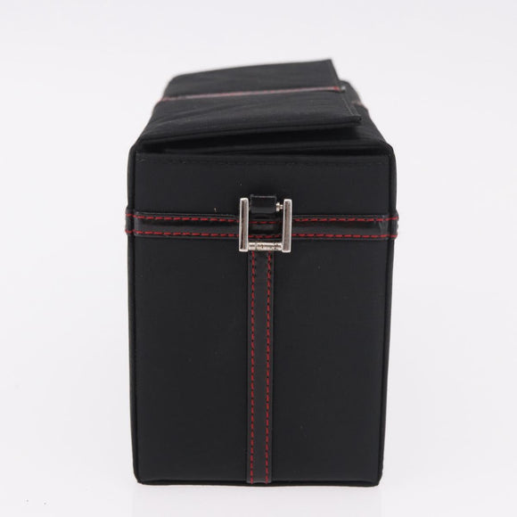 Christian Dior Clutch Bag Nylon Black Silver Auth bs35680